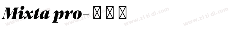 Mixta pro字体转换